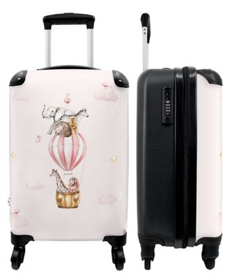 Koffer - Handgepäck - Heißluftballon - Tiere - Rosa - Mädchen - Löwe - Trolley -