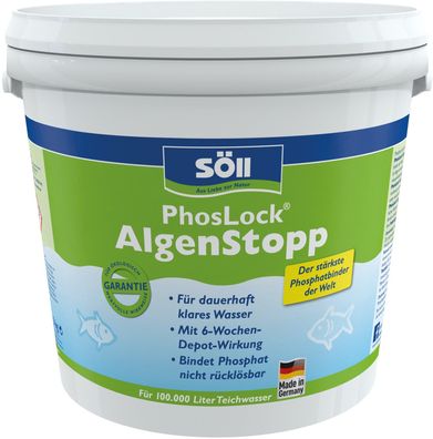 Söll Phosphatentferner 5 Kg PhosLock® AlgenStopp für 100 Qbm Teichwasser