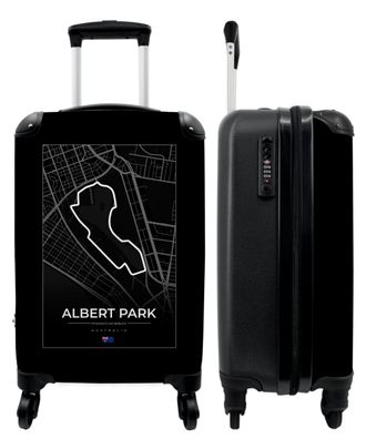 Koffer - Handgepäck - F1 - Rennstrecke - Albert Park - Australien - Schwarz und weiß