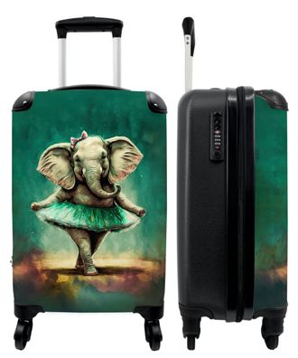 Koffer - Handgepäck - Elefant - Ballerina - Farbe - Schleife - Porträt - Trolley -
