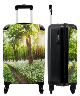 Koffer - Handgepäck - Wald - Blumen - Sonne - Bäume - Frühling - Trolley - Rollkoffer