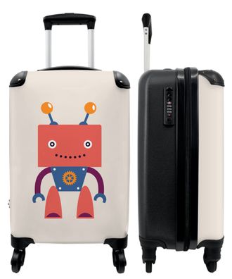 Koffer - Handgepäck - Kinder - Roboter - Rosa - Antenne - Trolley - Rollkoffer -