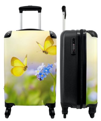 Koffer - Handgepäck - Blumen - Schmetterling - Gelb - Botanisch - Natur - Trolley -