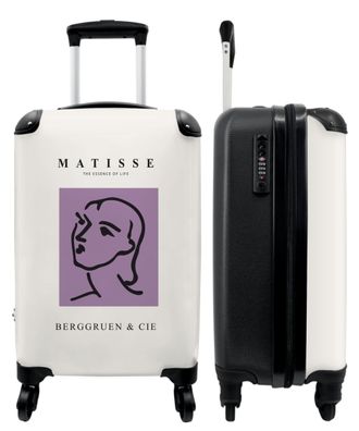 Koffer - Handgepäck - Kunst - Matisse - Linienkunst - Frau - Lila - Trolley -
