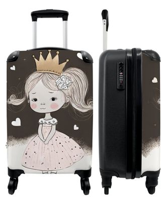 Koffer - Handgepäck - Prinzessin - Rose - Herzen - Mädchen - Trolley - Rollkoffer -