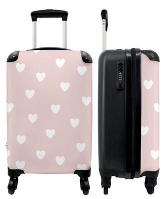 Koffer - Handgepäck - Muster - Herz - Mädchen - Rosa - Trolley - Rollkoffer - Kleine