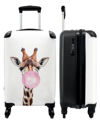 Koffer - Handgepäck - Rosa - Kinder - Giraffe - Kaugummi - Trolley - Rollkoffer -