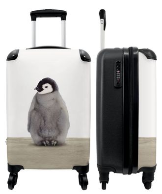 Koffer - Handgepäck - Pinguin - Mantel - Grau - Kinder - Trolley - Rollkoffer -