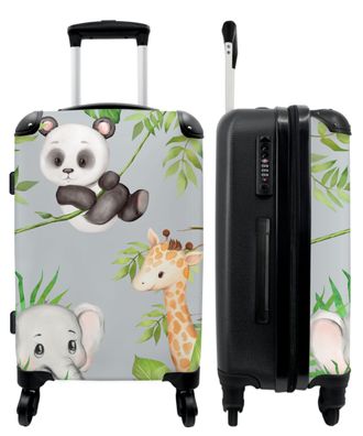 Großer Koffer - 90 Liter - Dschungel - Panda - Elefant - Giraffe - Kinder - Trolley -