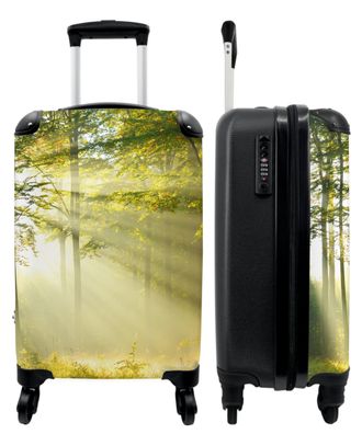 Koffer - Handgepäck - Wald - Bäume - Sonne - Frühling - Grün - Trolley - Rollkoffer -