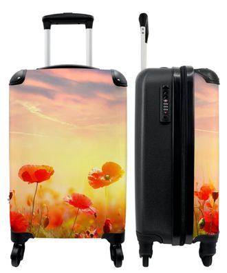 Koffer - Handgepäck - Blumen - Mohn - Sonnenuntergang - Rot - Botanisch - Trolley -
