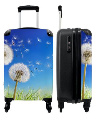 Koffer - Handgepäck - Löwenzahn - Blumen - Gras - Frühling - Natur - Trolley -