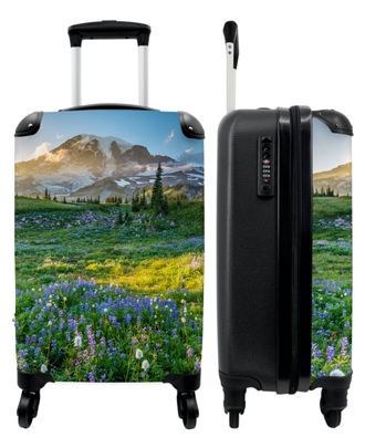 Koffer - Handgepäck - Blumen - Natur - Berge - Schnee - Sonne - Trolley - Rollkoffer
