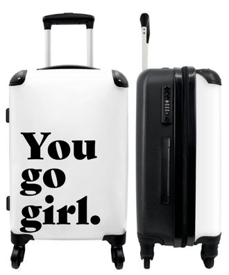 Großer Koffer - 90 Liter - Zitat - You Go Girl - Mädchen - Trolley - Reisekoffer