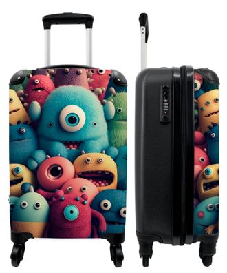 Koffer - Handgepäck - Monster - Regenbogen - Entwurf - Trolley - Rollkoffer - Kleine