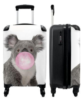 Koffer - Handgepäck - Koala - Kaugummi - Rosa - Grau - Trolley - Rollkoffer - Kleine
