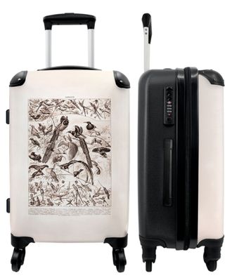 Großer Koffer - 90 Liter - Tiere - Retro - Vögel - Illustration - Vintage - Trolley -