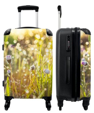 Großer Koffer - 90 Liter - Blumen - Frühling - Pflanzen - Licht - Trolley -