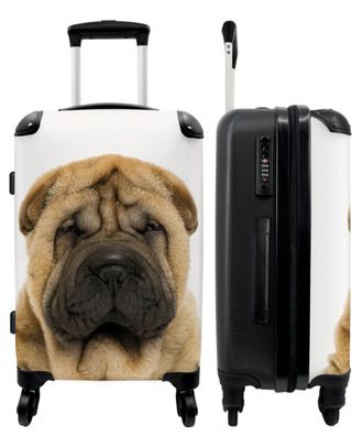 Großer Koffer - 90 Liter - Hund - Falten - Shar Pei - Welpe - Trolley - Reisekoffer