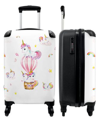 Koffer - Handgepäck - Einhorn - Regenbogen - Heißluftballon - Sterne - Rosa - Mädchen