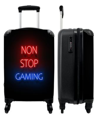 Koffer - Handgepäck - Text - Spiele - Nonstop-Spiele - Neon - Schwarz - Trolley -