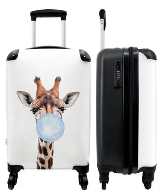 Koffer - Handgepäck - Giraffe - Kaugummi - Blau - Kinder - Trolley - Rollkoffer -