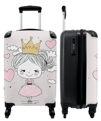 Koffer - Handgepäck - Prinzessin - Krone - Rosa - Mädchen - Pastell - Trolley -