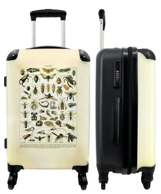 Großer Koffer - 90 Liter - Insekten - Vintage - Tiere - Natur - Trolley - Reisekoffer