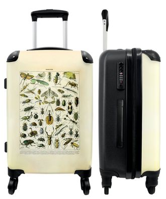 Großer Koffer - 90 Liter - Insekten - Tiere - Vintage - Natur - Trolley - Reisekoffer