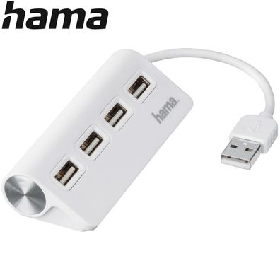 Hama 4-Fach USB Hub 1:4 USB HUB 4x USB LED 10x Schneller Windows Mac OS ab 10.8