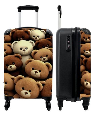 Koffer - Handgepäck - Teddybär - Stofftier - Braun - Bär - Trolley - Rollkoffer -