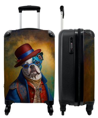 Koffer - Handgepäck - Hund - Porträt - Kleidung - Hut - Abstrakt - Trolley -