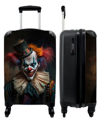 Koffer - Handgepäck - Clown - Hut - Kragen - Porträt - Killerclown - Trolley -