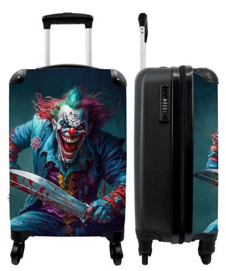 Koffer - Handgepäck - Clown - Horror - Messer - Kleidung - Porträt - Trolley -