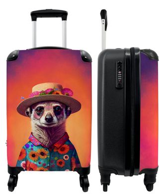 Koffer - Handgepäck - Erdmännchen - Blumen - Hut - Tiere - Porträt - Trolley -