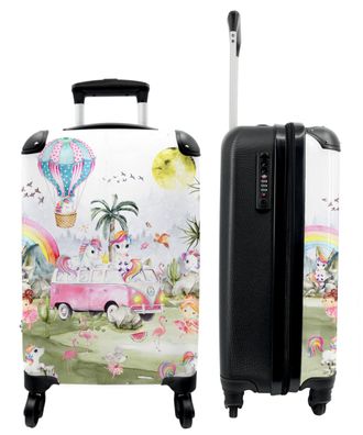 Koffer - Handgepäck - Einhorn - Heißluftballon - Mädchen - Regenbogen - Trolley -