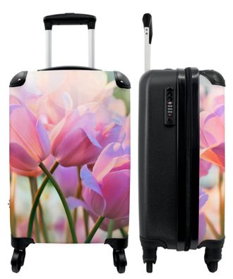 Koffer - Handgepäck - Tulpen - Blumen - Rosa - Pflanzen - Frühling - Trolley -