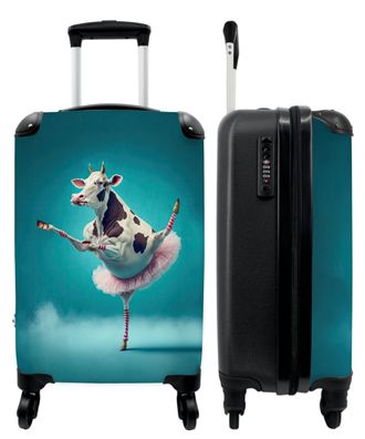 Koffer - Handgepäck - Kuh - Ballett - Porträt - Blau - Tiere - Trolley - Rollkoffer -