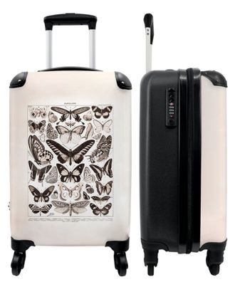 Koffer - Handgepäck - Schmetterling - Vintage - Insekten - Zeichnung - Kunst -