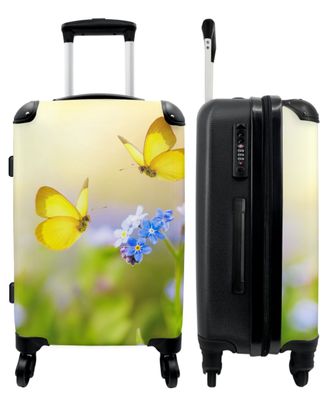 Großer Koffer - 90 Liter - Blumen - Schmetterling - Gelb - Botanisch - Natur -