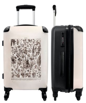 Großer Koffer - 90 Liter - Natur - Pflanzen - Retro - Vintage - Illustration -