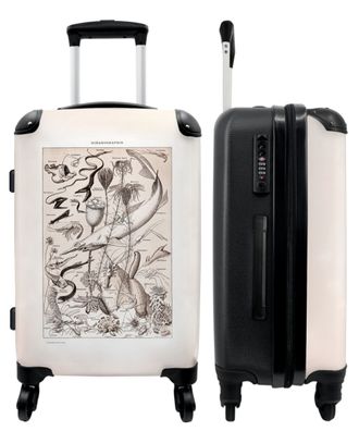 Großer Koffer - 90 Liter - Tiere - Meer - Vintage - Retro - Illustration - Trolley -