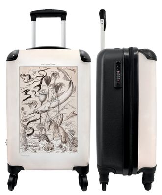 Koffer - Handgepäck - Tiere - Meer - Vintage - Retro - Illustration - Trolley -