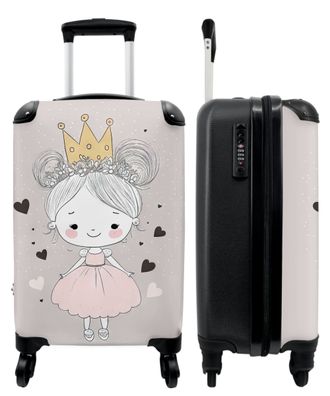 Koffer - Handgepäck - Prinzessin - Mädchen - Herzen - Krone - Rosa - Trolley -
