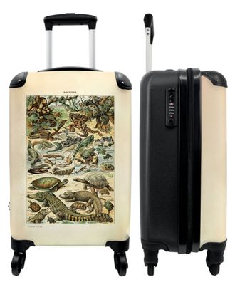 Koffer - Handgepäck - Vintage - Reptilien - Tiere - Illustration - Kunst - Trolley -