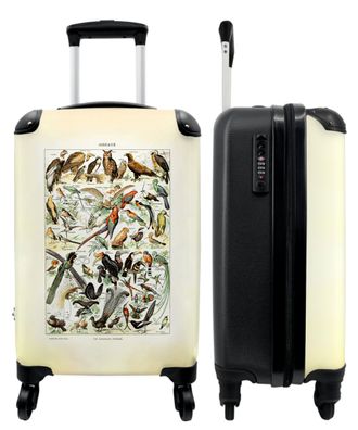 Koffer - Handgepäck - Illustration - Vintage - Tiere - Vögel - Trolley - Rollkoffer -
