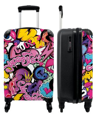 Koffer - Handgepäck - Design - Superstar - Cool - Lippen - Trolley - Rollkoffer -