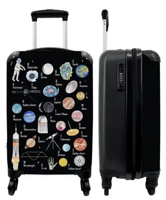 Koffer - Handgepäck - Alphabet - Planeten - Weltraum - Astronaut - Kinder - Trolley -