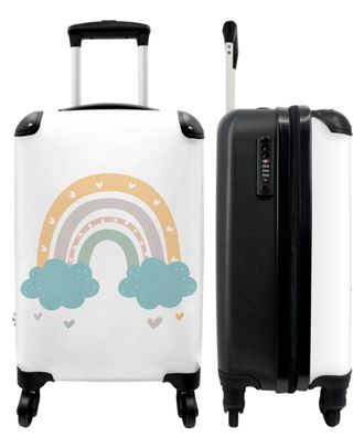 Koffer - Handgepäck - Regenbogen - Mädchen - Herzen - Pastell - Trolley - Rollkoffer
