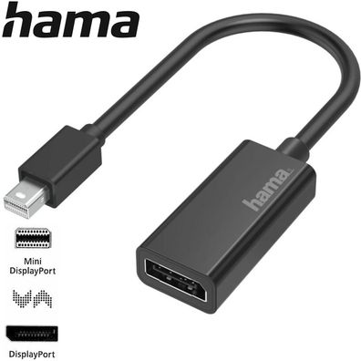 Hama Mini DisplayPort auf DisplayPort Adapter Mini DP auf DP 4K@60Hz UltraHD NEU